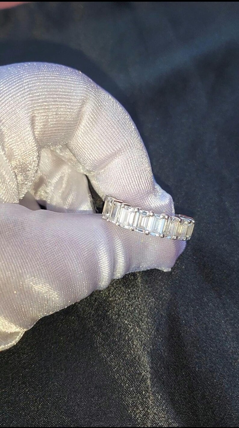 RARE 10.00 Ct Certified White Treated Diamond Solitaire Ring In 925 Silver
