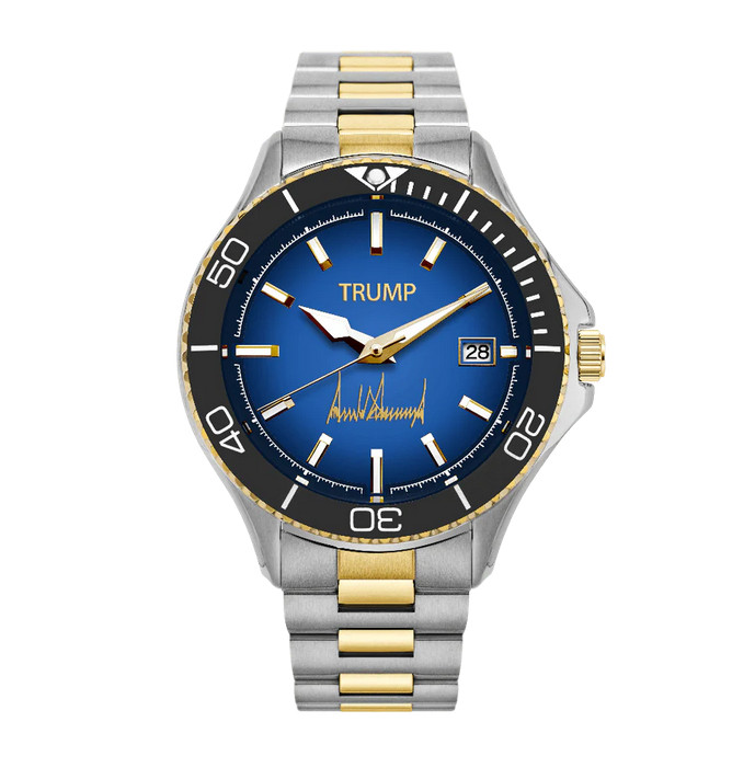 NEW DONALD TRUMP 45 47 Victory Watch SMOKY BLUE GOLD Fight Fight PRE ORDER #/500
