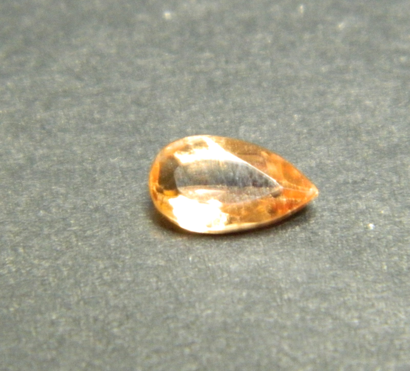 Imperial Topaz 0.83 Ct Clarity IF Pear Cut Natural Golden Brazil I196