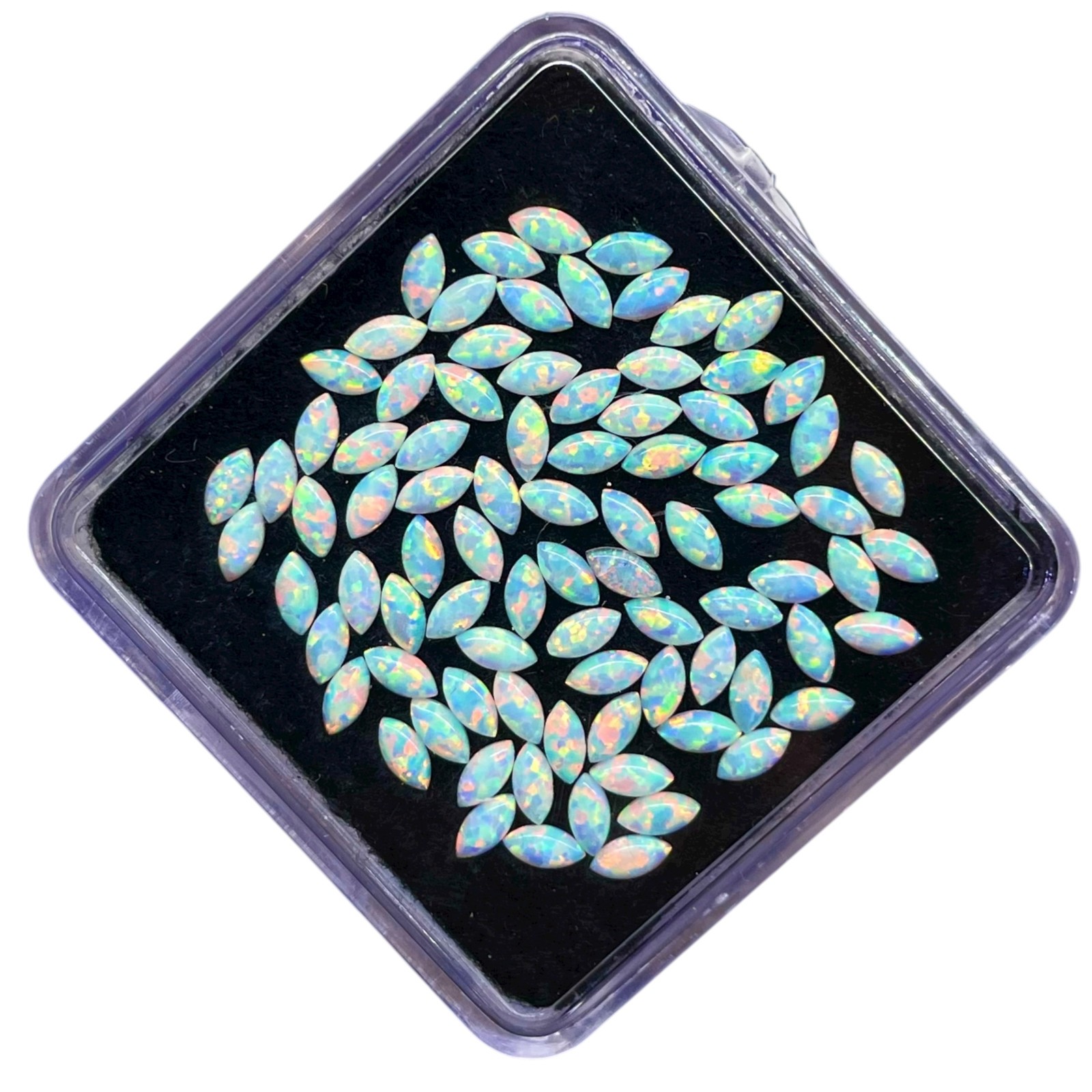 20 Pcs Australian Opal 4x2mm Marquise Cabochon AAA Quality Lab Created Gemstones