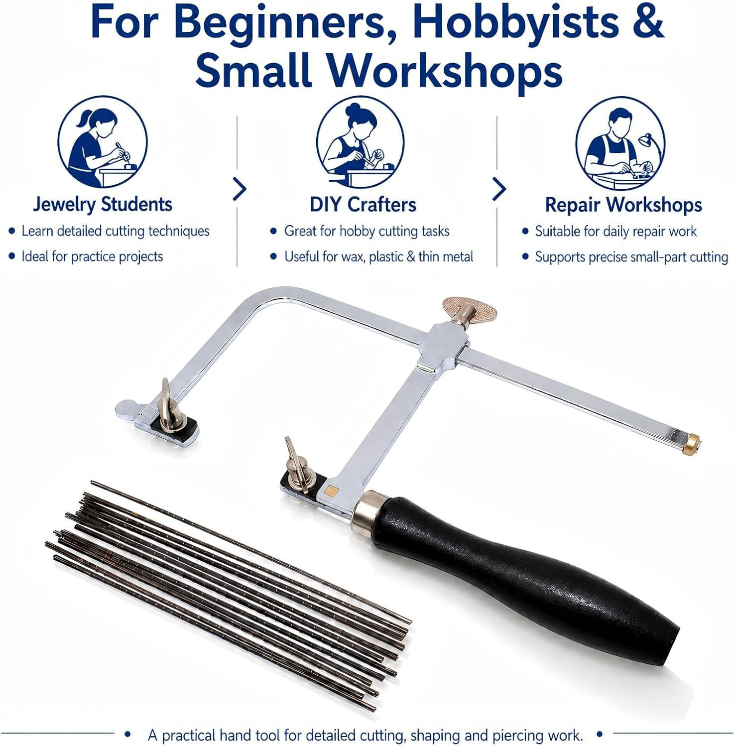 Jeweler’S Saw Frame Adjustable with 144 Blades Professional Jewelry Making Kit (