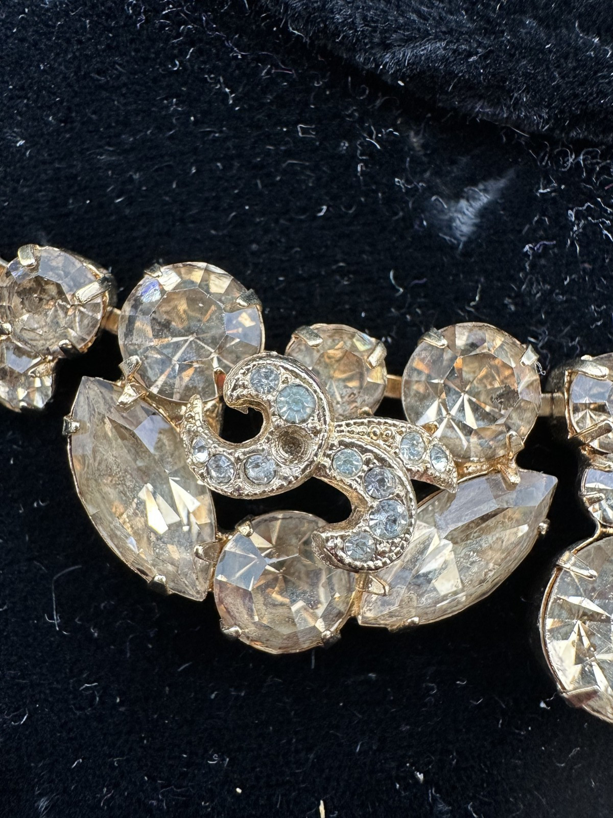 Vintage 1940s-1950s EISENBERG Gold-tone Choker Necklace 3 Piece Set Jewelry