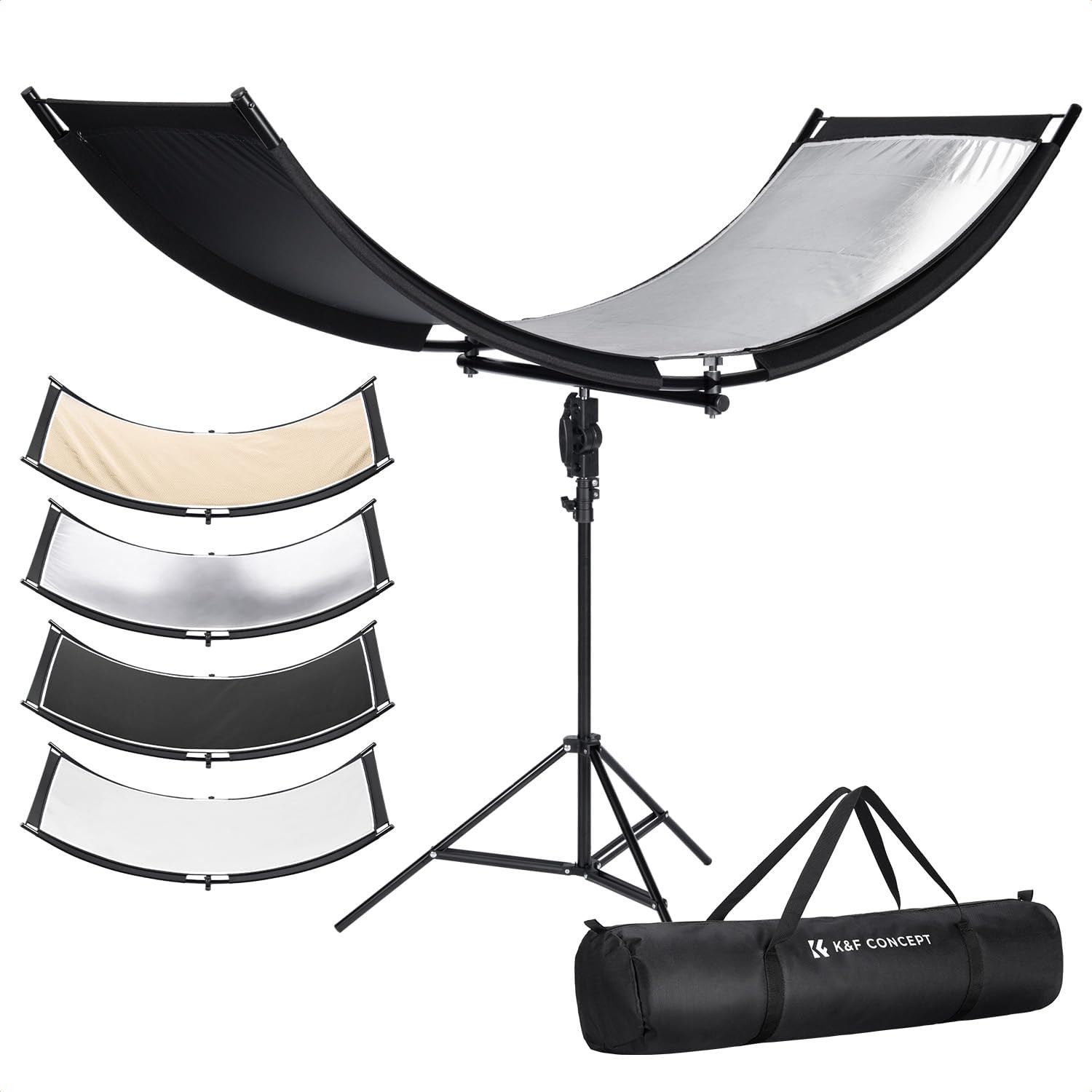 K&F CONCEPT U-Shape Reflector Curved Reflector 180x60cm with 4-in-1 Reflective F