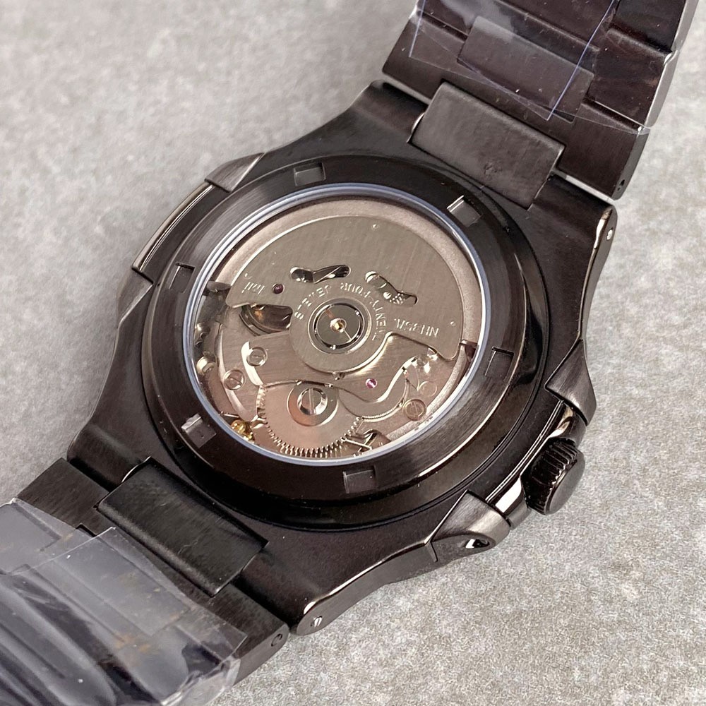 20ATM Tandorio 40mm Black PVD Sapphire Glass Automatic NH35 Movement Men Watch