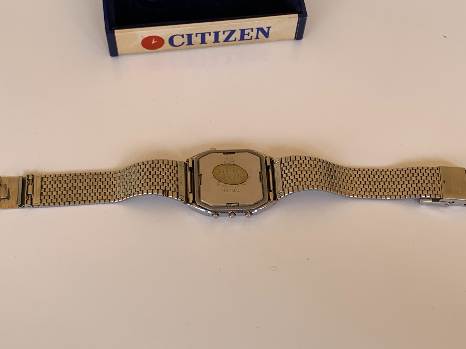 1981 Vintage Citizen Ana-Digi Alarm Chime Timer 4-082320 Watch Boxed 31mm Japan