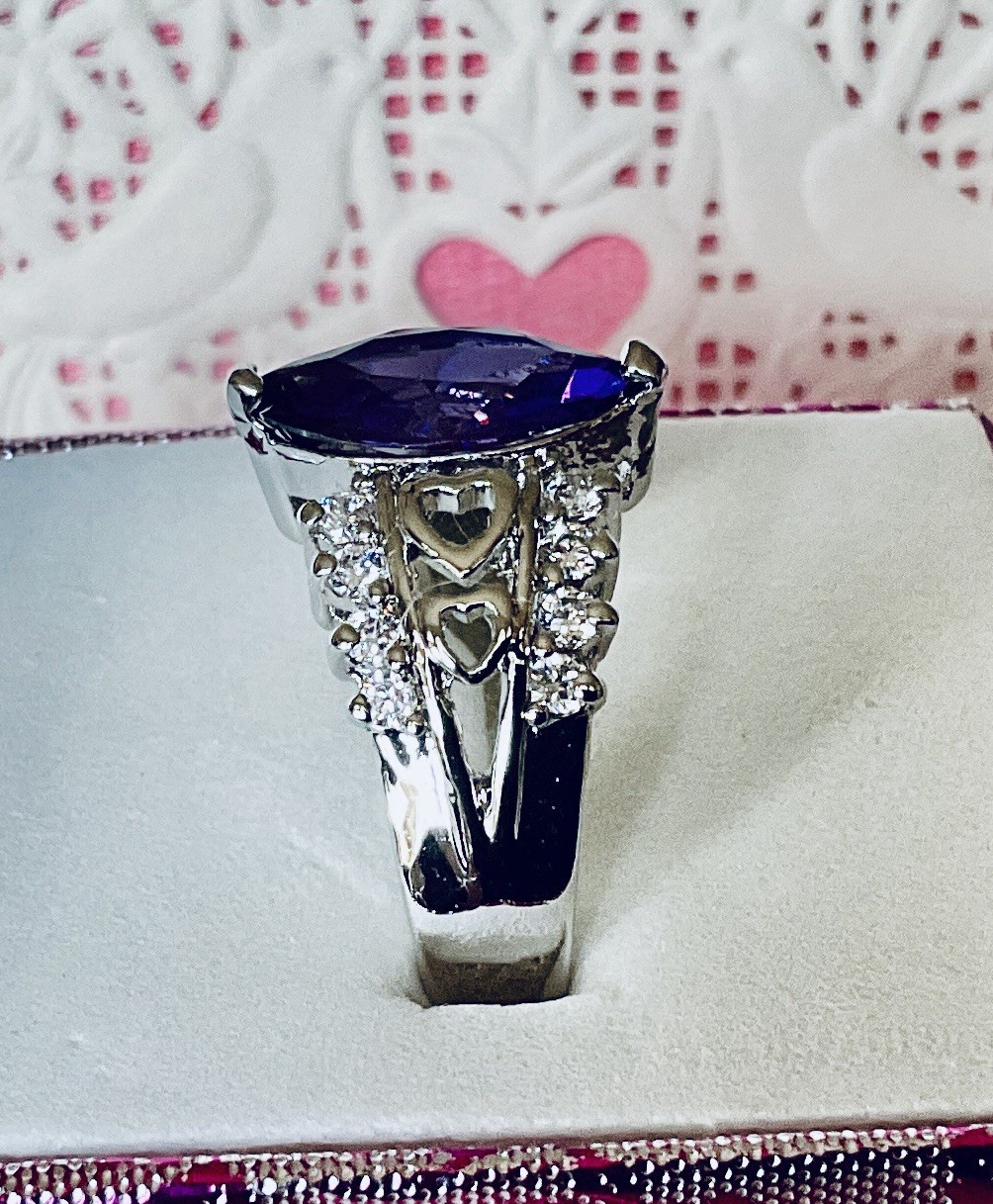 AMETHYST RING – 10X5mm Or 1.0ctw – Marquise Cut – Silver Setting!!!