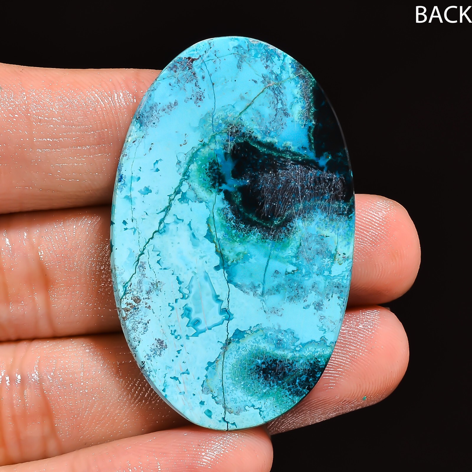 55.45CT 100% Natural shattuckite Oval Cabochon Top Quality stone 28x46x5mm BC-59