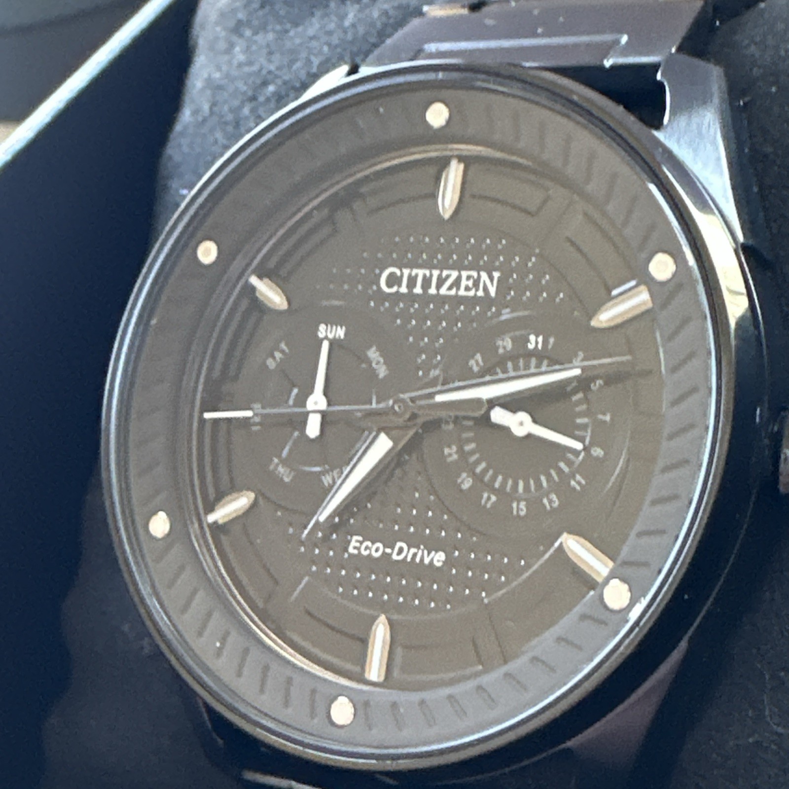 Citizen Men’s Sport Casual Day Date Eco-Drive Black Watch 42MM BU4025-59E