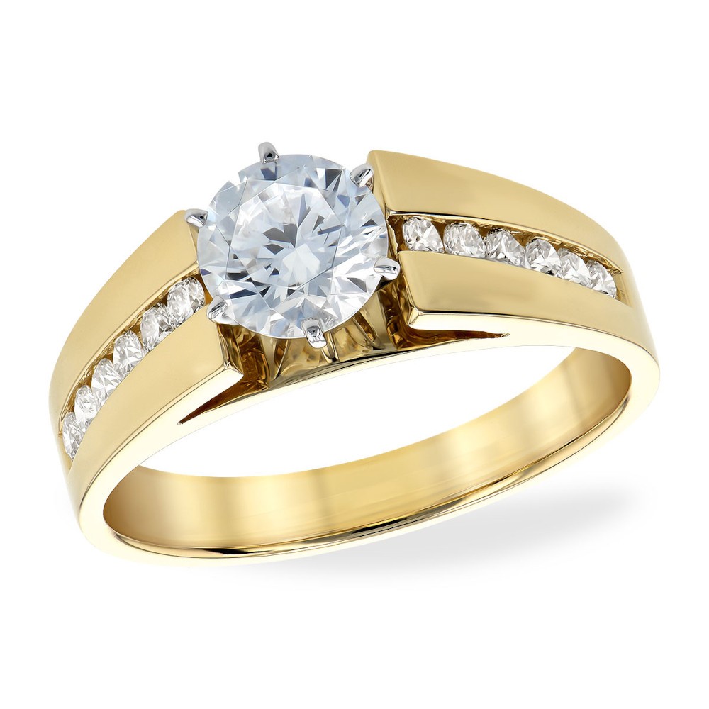 SEMI Ring in Yellow Gold With Diamonds | Dia 0.27 ct