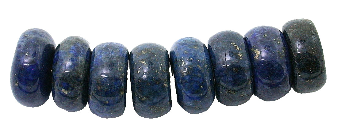 EIGHT 13mm To 13.7mm Rondelle Natural Lapis Lazuli Gemstone Bead COL7SL1/111225