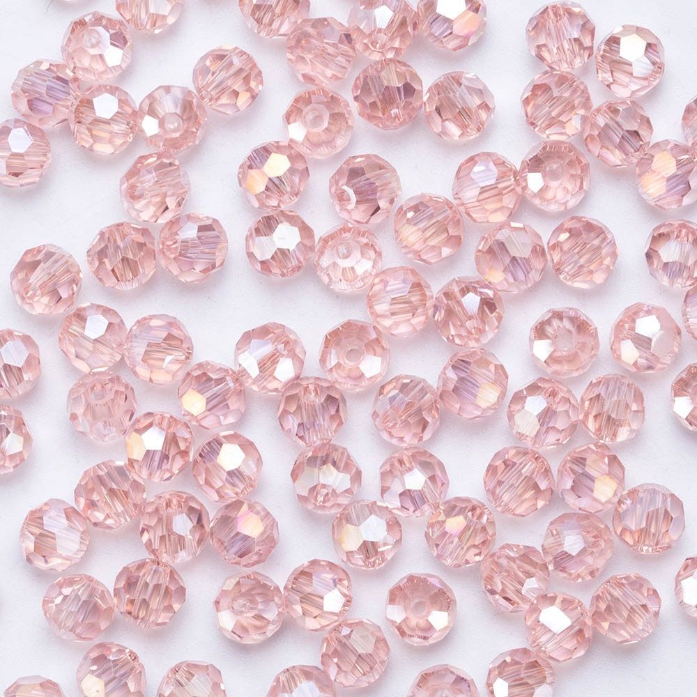 3/4/6/8mm Round Transparent Crystal Faceted Bead For Bracelet Jewelry Making NEW