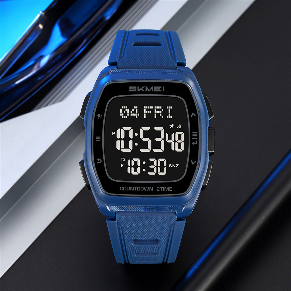 SKMEI Men Watch Countdown Stopwatch Fashion Boys Digital Wristwatch Sport Watch