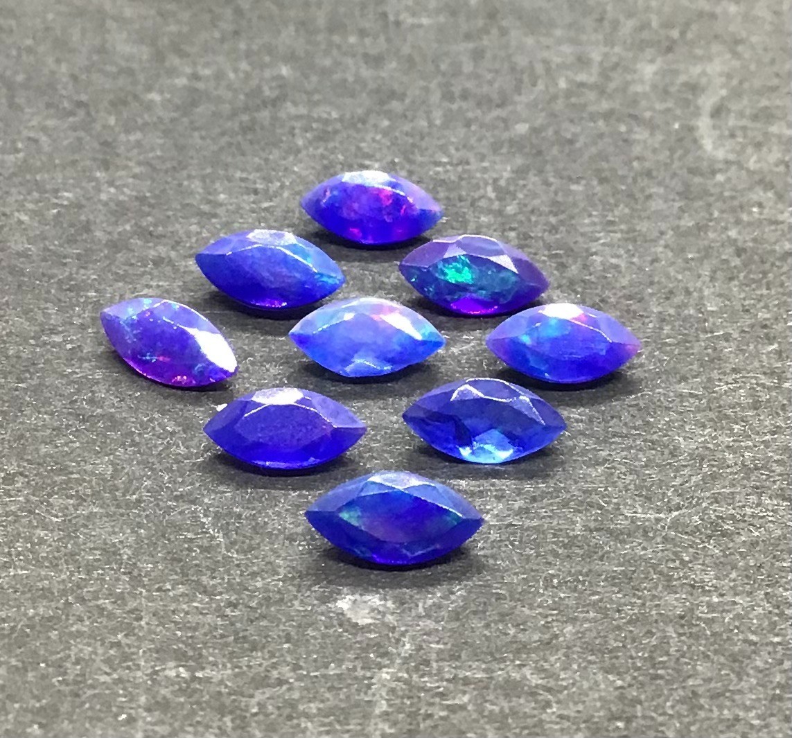 Blue Fire AAA Natural Ethiopian Opal Marquise Cut Loose Gemstone For All Jewelry