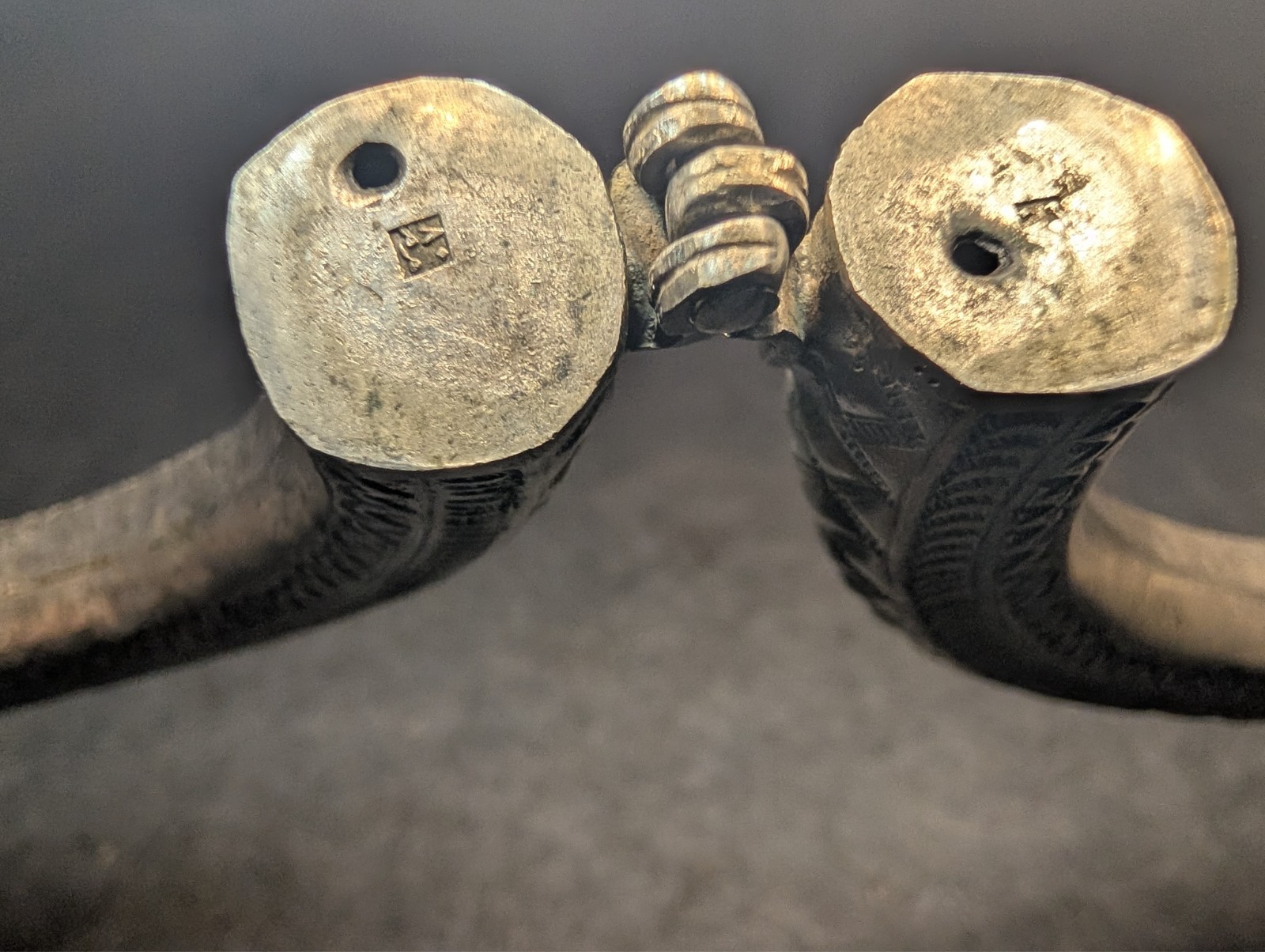Rare 19th Century 900 Silver Egypt or India Link Tribal Anklet Bracelet 2.88oz