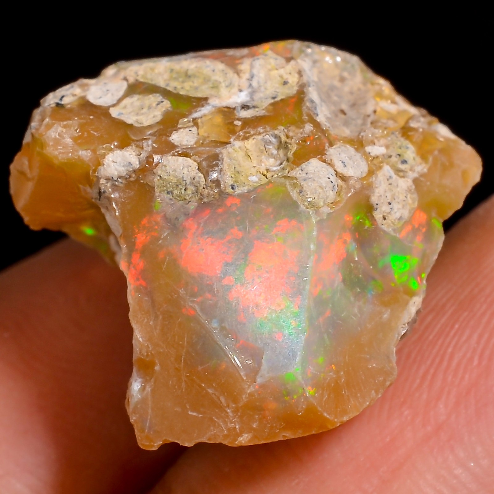 13.45 Cts Genuine Ethiopian Opal Rough Crystals Specimen Rough 15x17x12 mm FD334