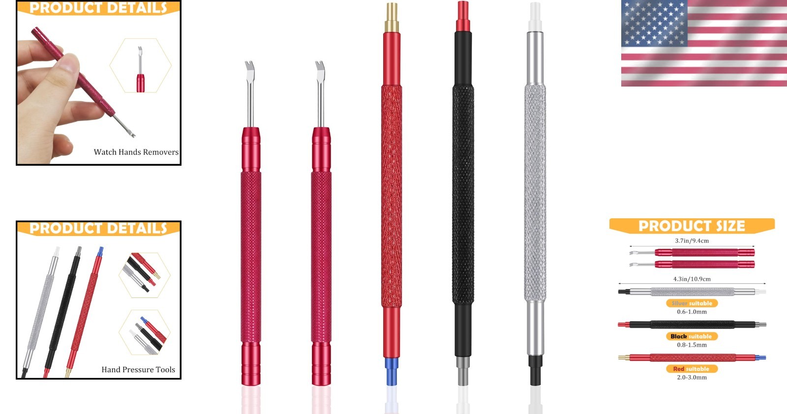 Compact 5-Piece Precision Watch Tool Kit for Easy DIY Maintenance and Repairs