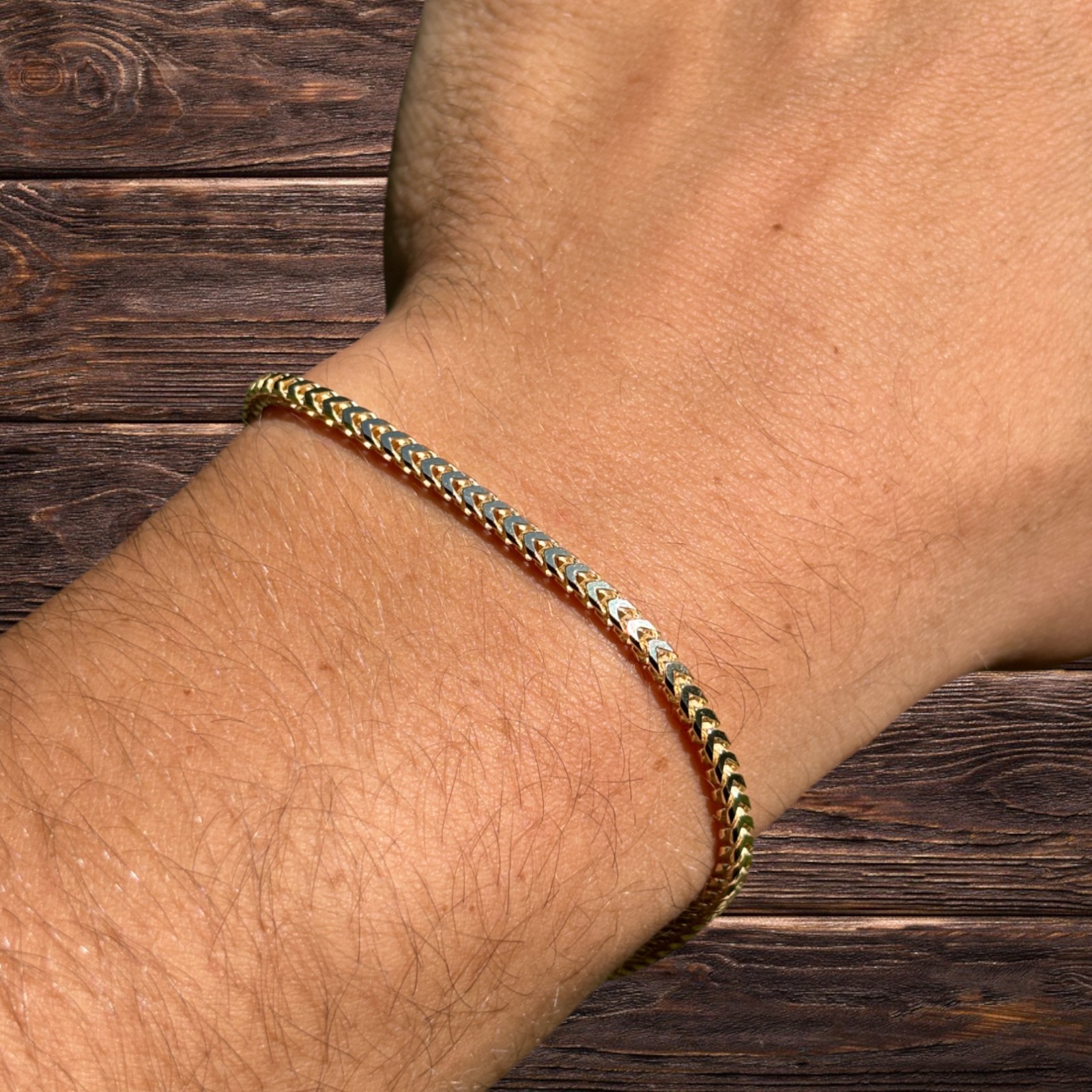 2.5mm Franco Link Bracelet – Real Solid 925 Sterling Silver Or 14k Gold Vermeil