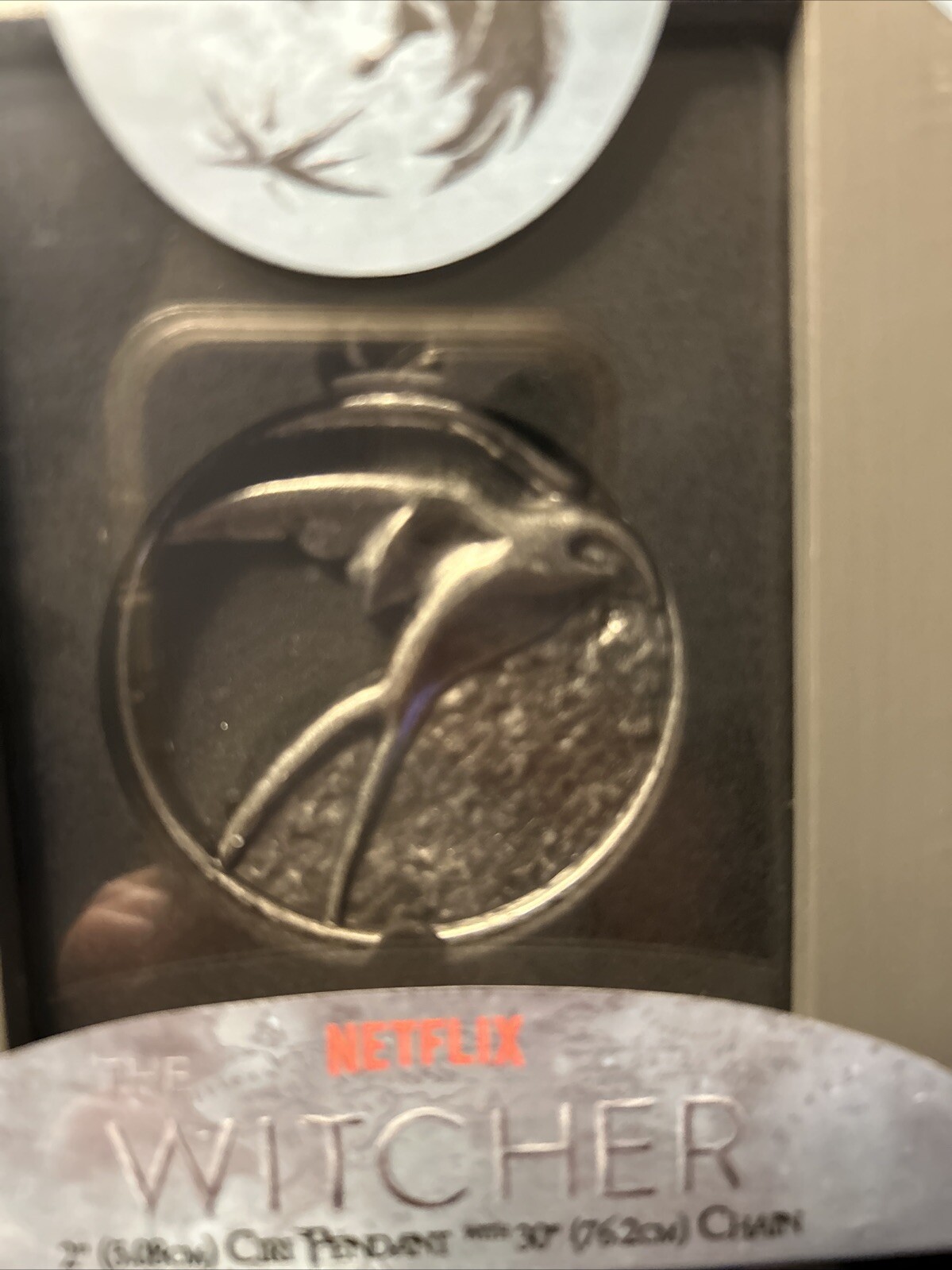 JINX Netflix’s The Witcher Ciri Swallow Medallion Necklace Wood Collector Box