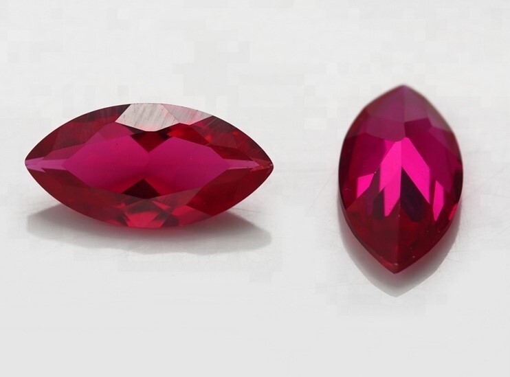 1.5x3mm To 2.5x5mm Calibrated Synthetic RedRuby Marquise Faceted Loose Gemstone