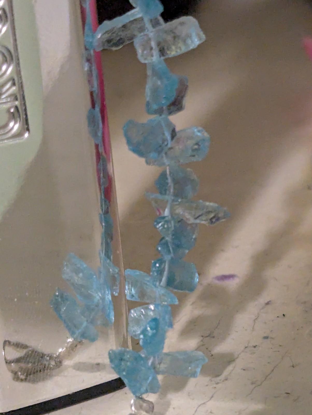 Light Blue sky apatite Crystal Bracelet 5.5 In