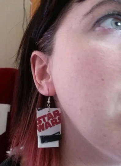 Punk Rock Music earrings duct tape lightweight handmade