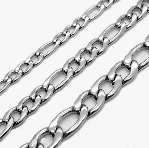 18-36” Lot 5pcs on sale 12mm Stainless steel NK Figaro Curb Link chain Necklace