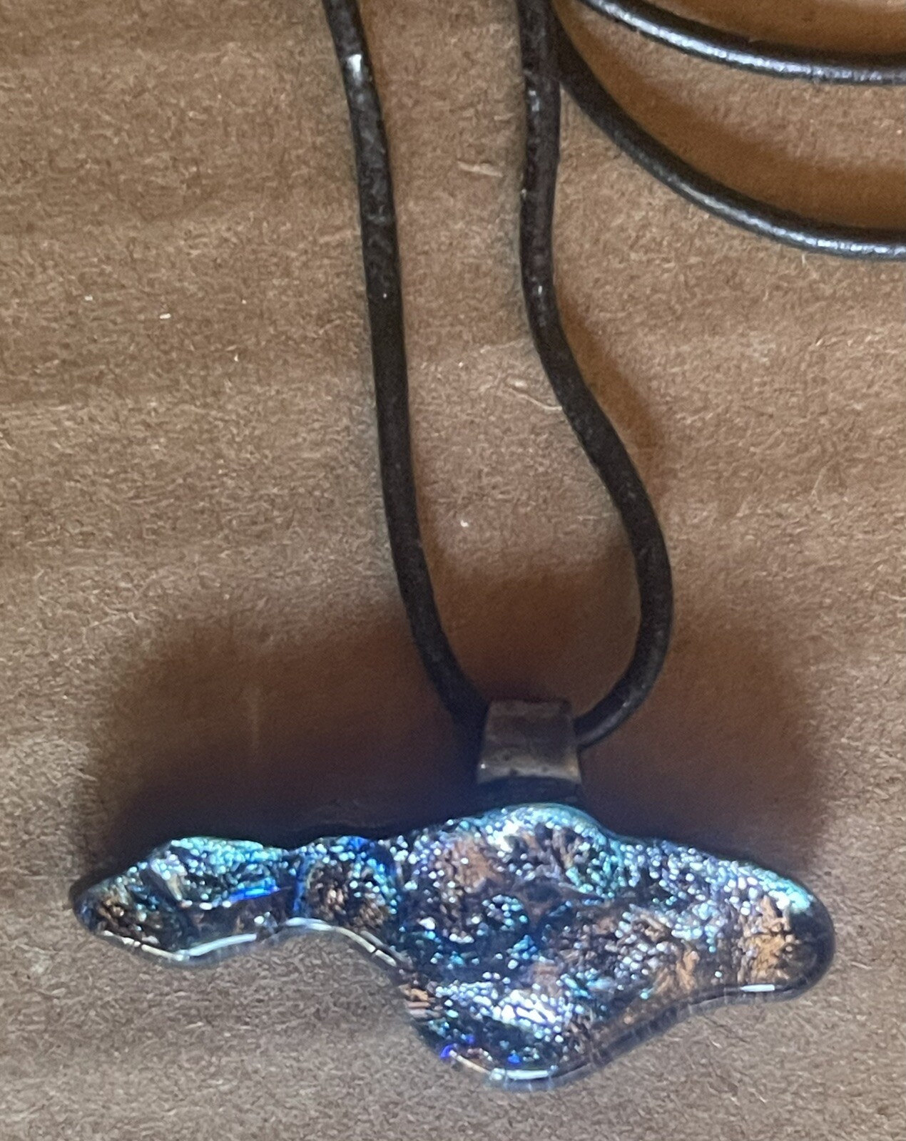 CATALINA ISLAND, OUTLINE OF ISLAND, ARTISAN NECKLACE, HANDMADE, NWOT
