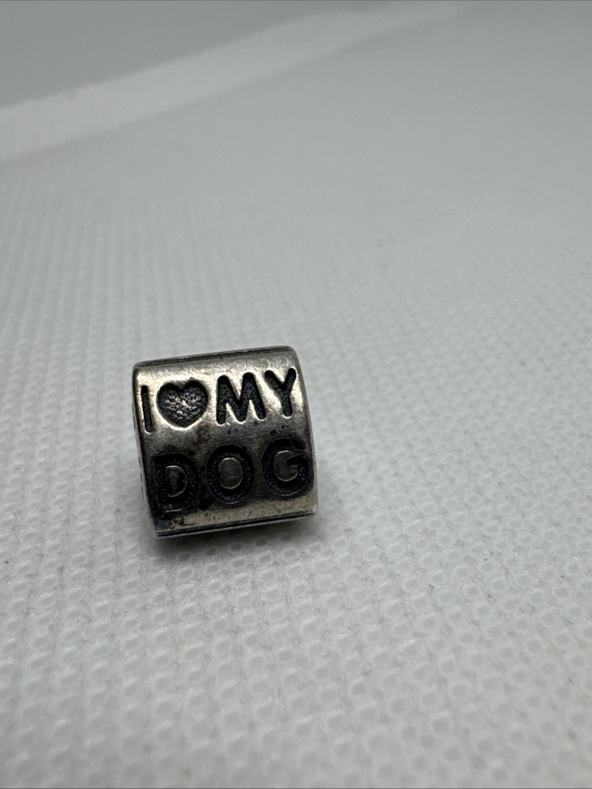 Sterling Silver 925 “I Heart My Dog” Bead Puppy Love C11