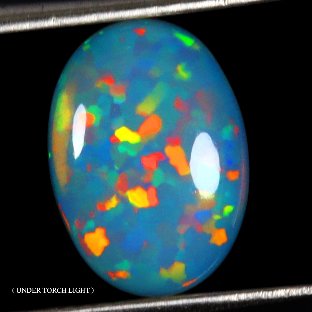 Oval AAA Floral Flash Play Of Color Crystal Fire Opal 3.30ct 14x10mm Gemstone