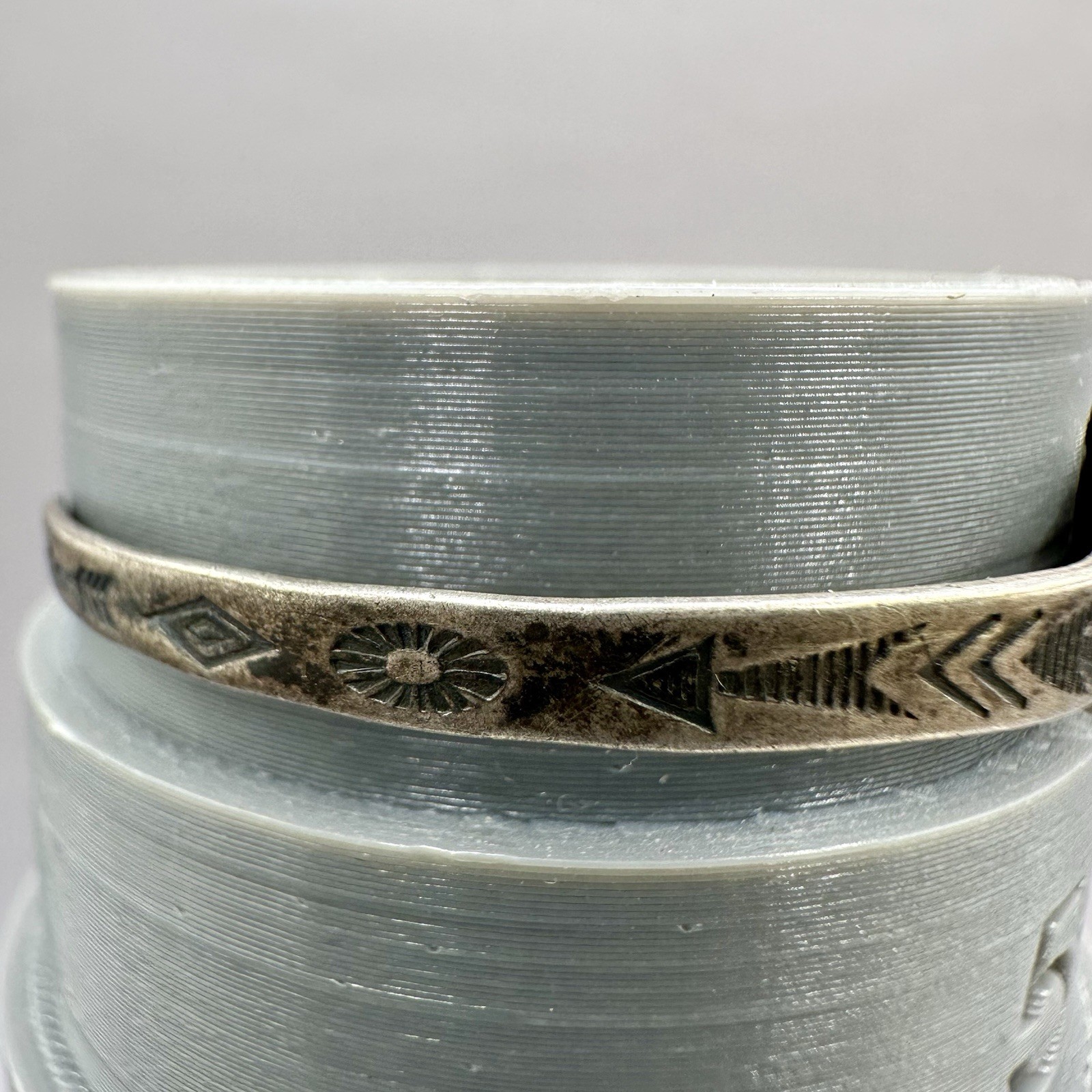 Native American Cuff Bracelet Fred Harvey Era Sterling Silver Turquoise Size 5 S