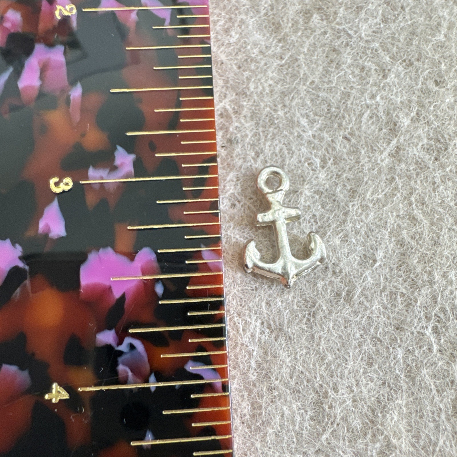 Vintage Silver Tone Ship Anchor Charm Pendant Nautical Jewelry Accessory