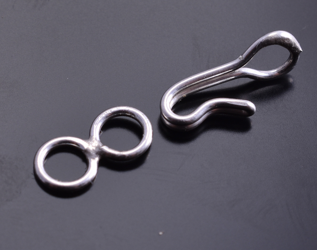 One (Package of 5) Sterling Silver Hook and Eye clasp (20 gauge) DB4U