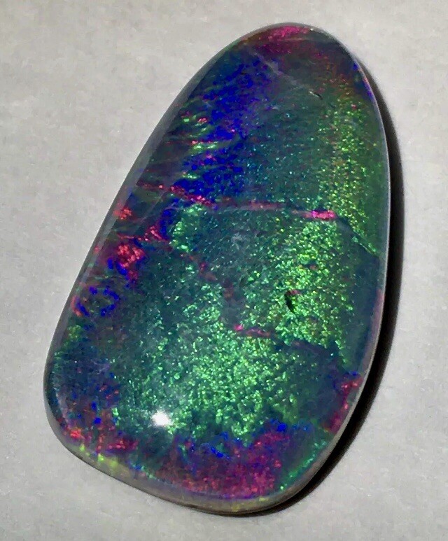 BRILLIANT GIANT 17.90cts AUSTRALIA OPAL TRIPLET RAINBOW🌈 PEACOCK HARLEQUIN FIRE
