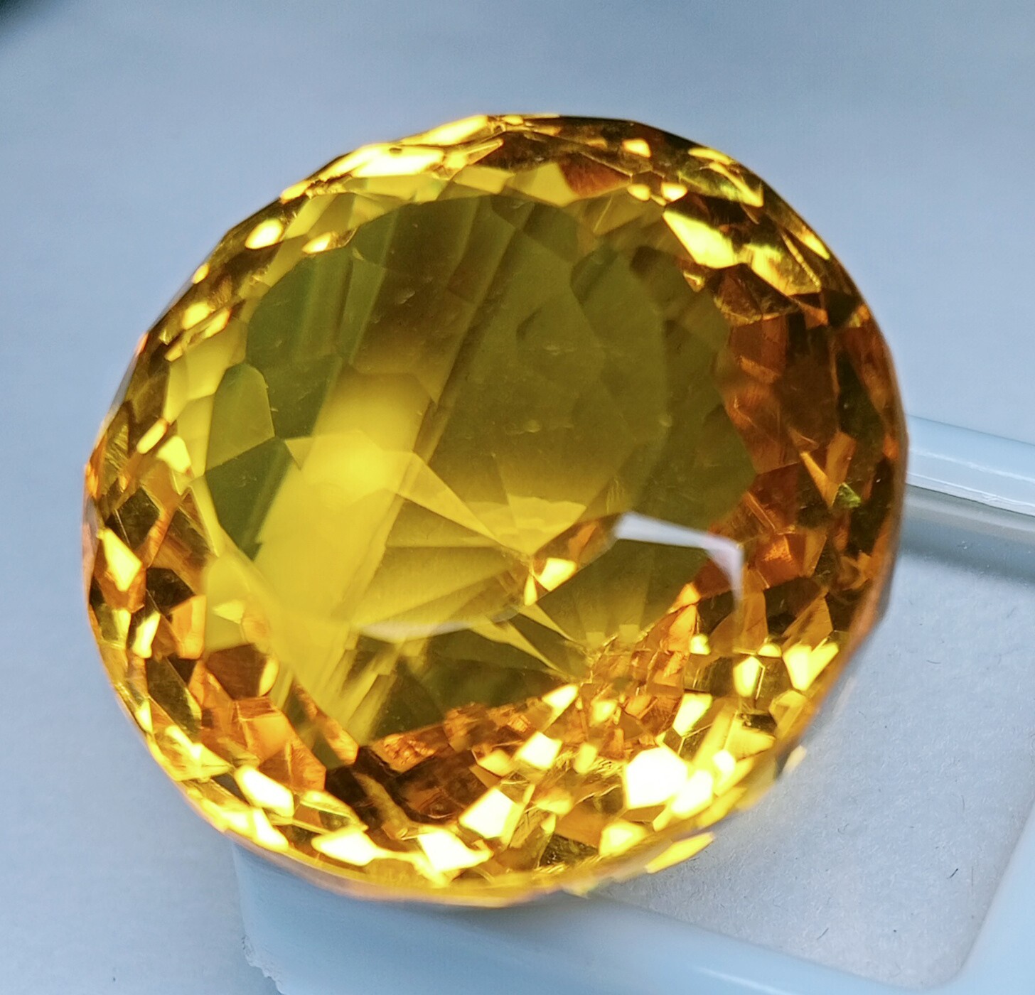 A++ Round Cut Yellow Natural Brazilian Topaz 100 Ct EGL Certified Loose Gemstone