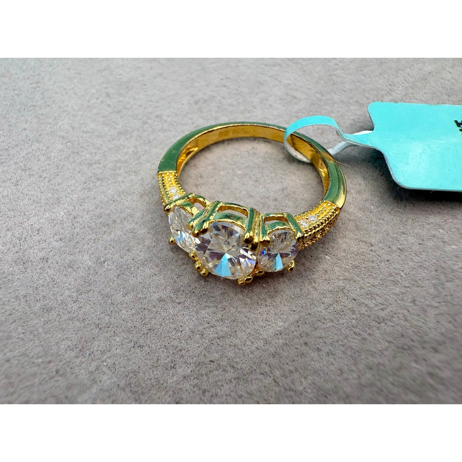 NWT – 3.77CTW Moissanite Vermeil over 925 Silver – Size 7.5