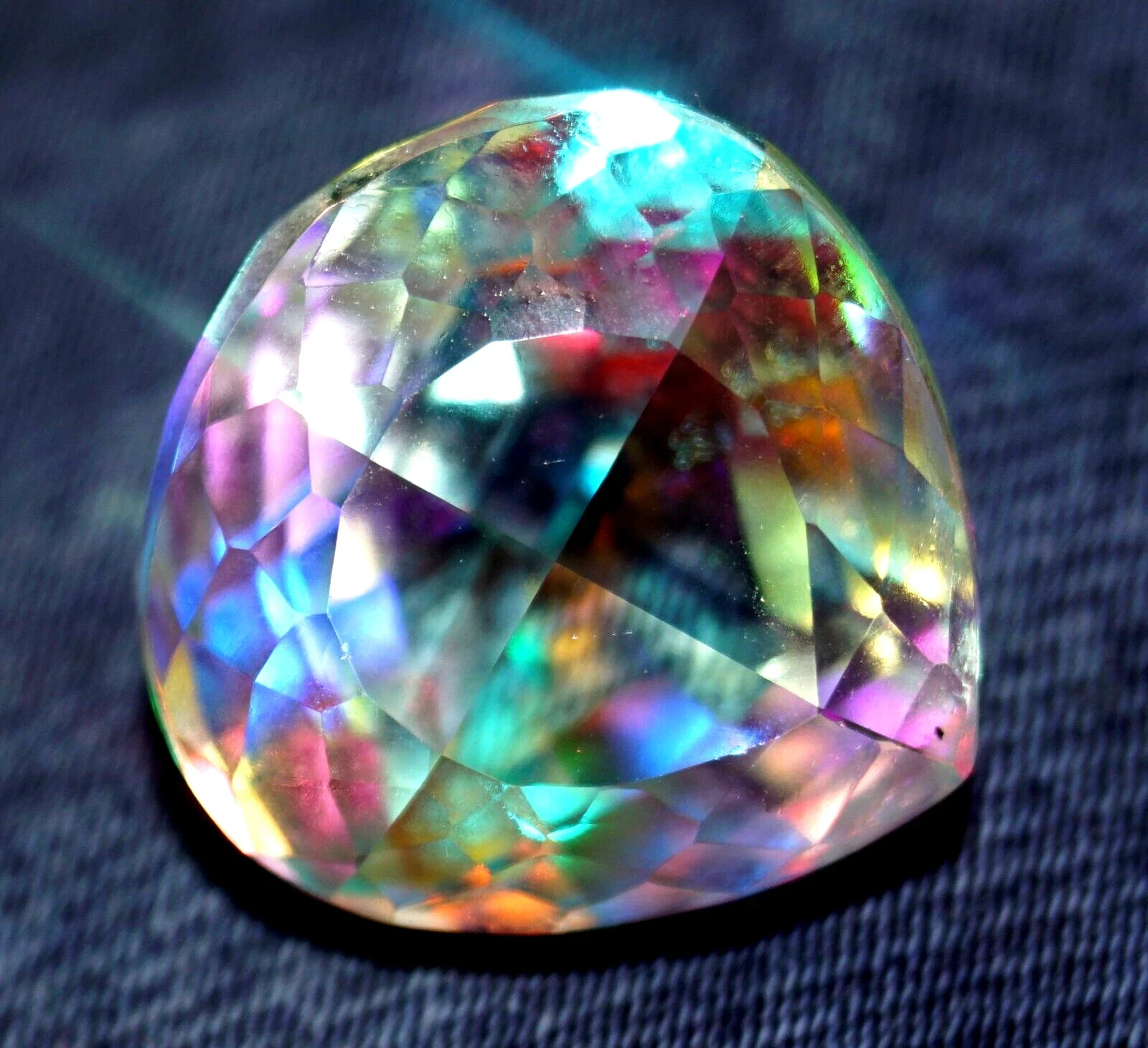 100 Ct Natural Mystic Pear Cut Rainbow Color Certified Loose Gemstone