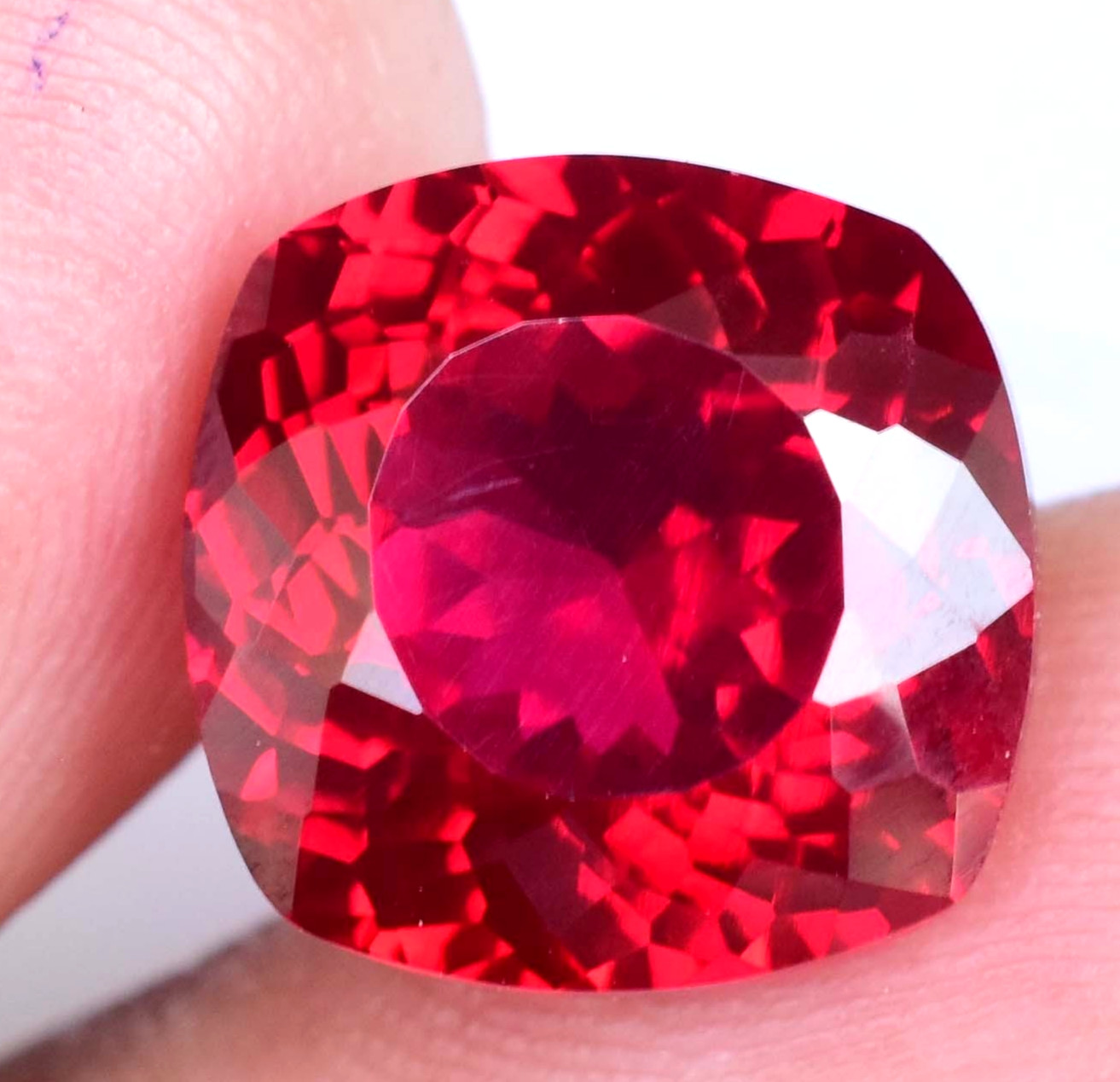 Stunning Natural Red Myanmar Spinel 11.25 CT Certified Cushion Loose Gemstone