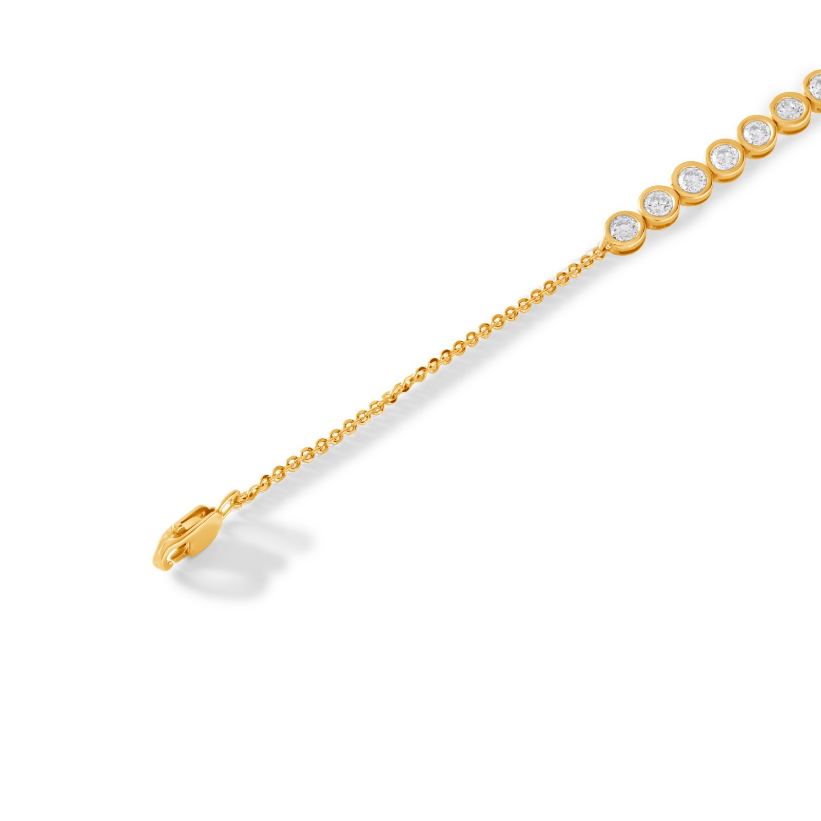 Lab Grown Diamond Bracelet For Women’s 0.80 Ct Round 925 Sterling Silver 7 Inch