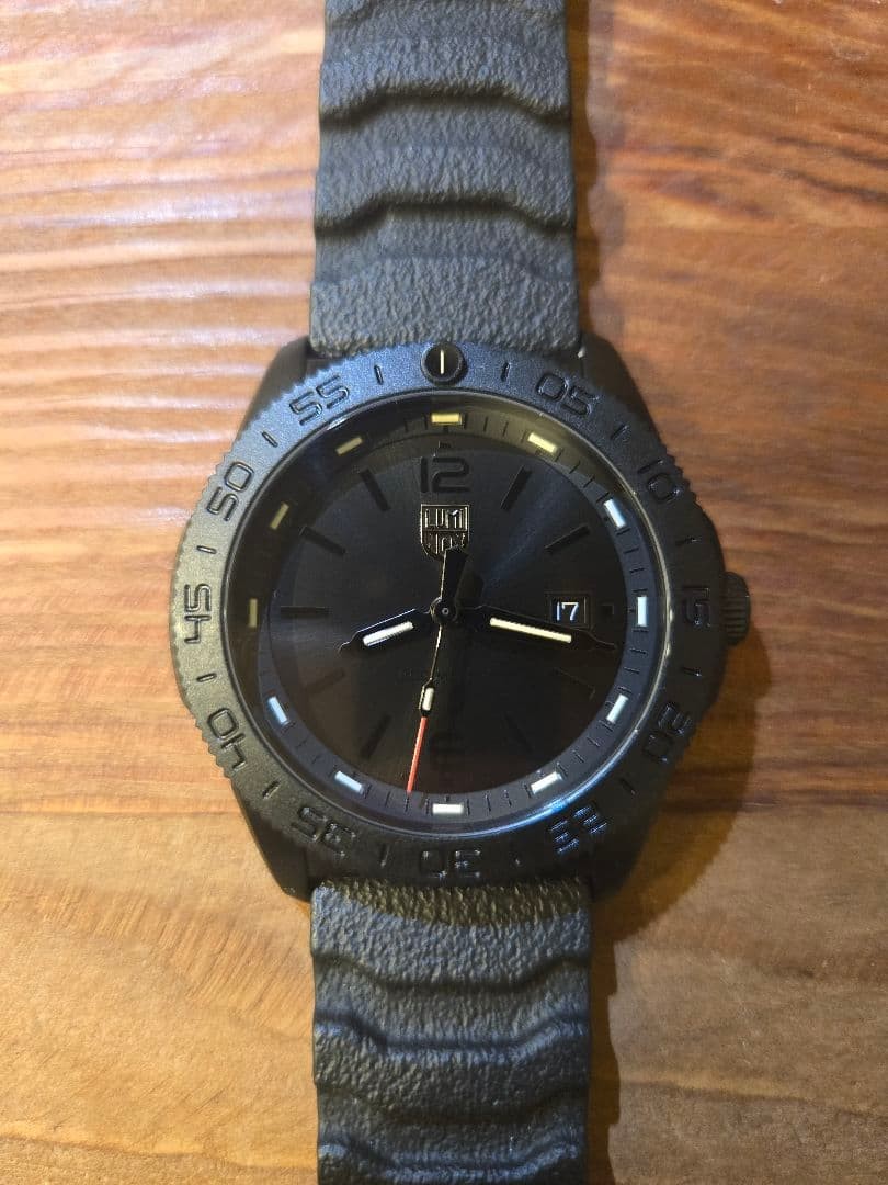 LUMINOX Ref.3121 Pacific Diver 3120 Blackout 44mm Black SS Ronda Quartz Watch