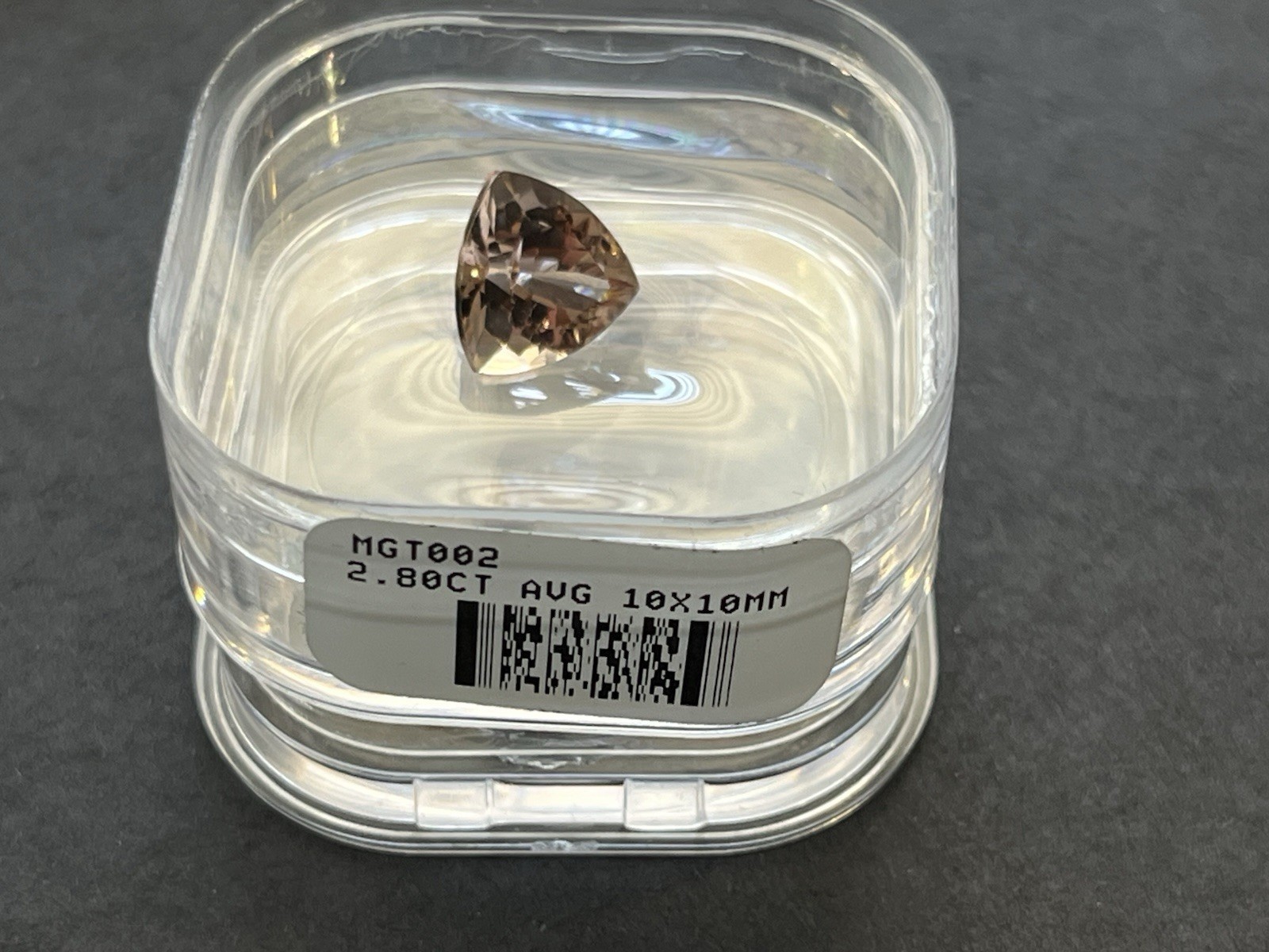 Natural Morganite 2.80 Ct Trillion Cut Peach Pink Beryl Loose Gemstone 10mm