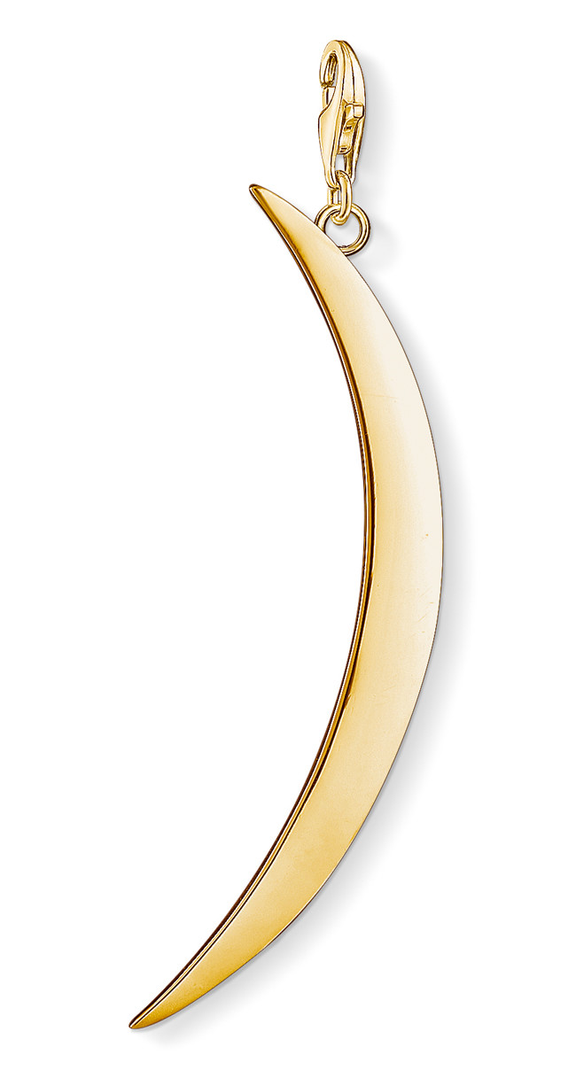 Thomas Sabo Y0004-413-39 Charm Pendant Moon Gold 925 Sterling Silver New