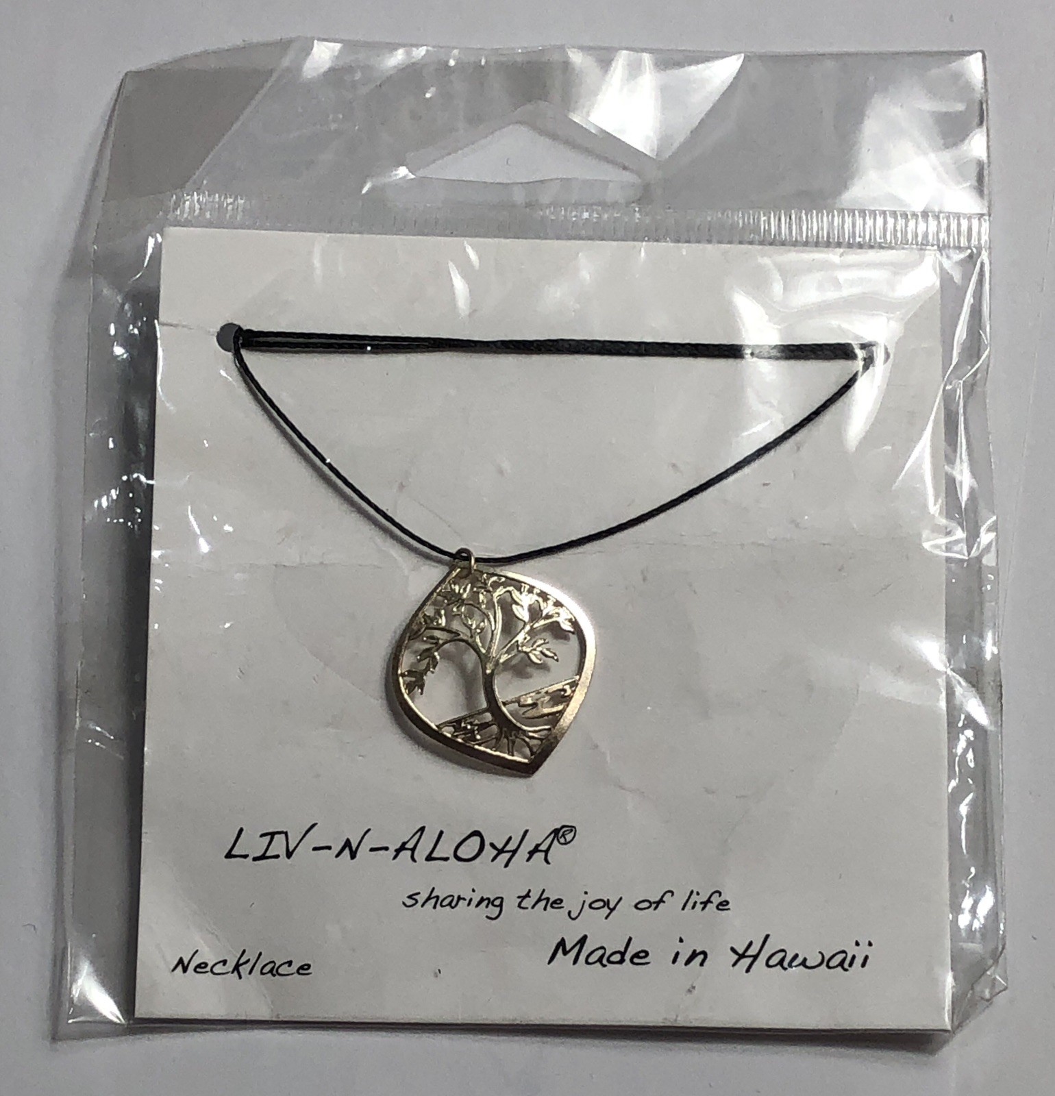 Leighton Lam Necklace Tree of Life Pendant Hawaii Liv-N-Aloha 17 inch – NEW