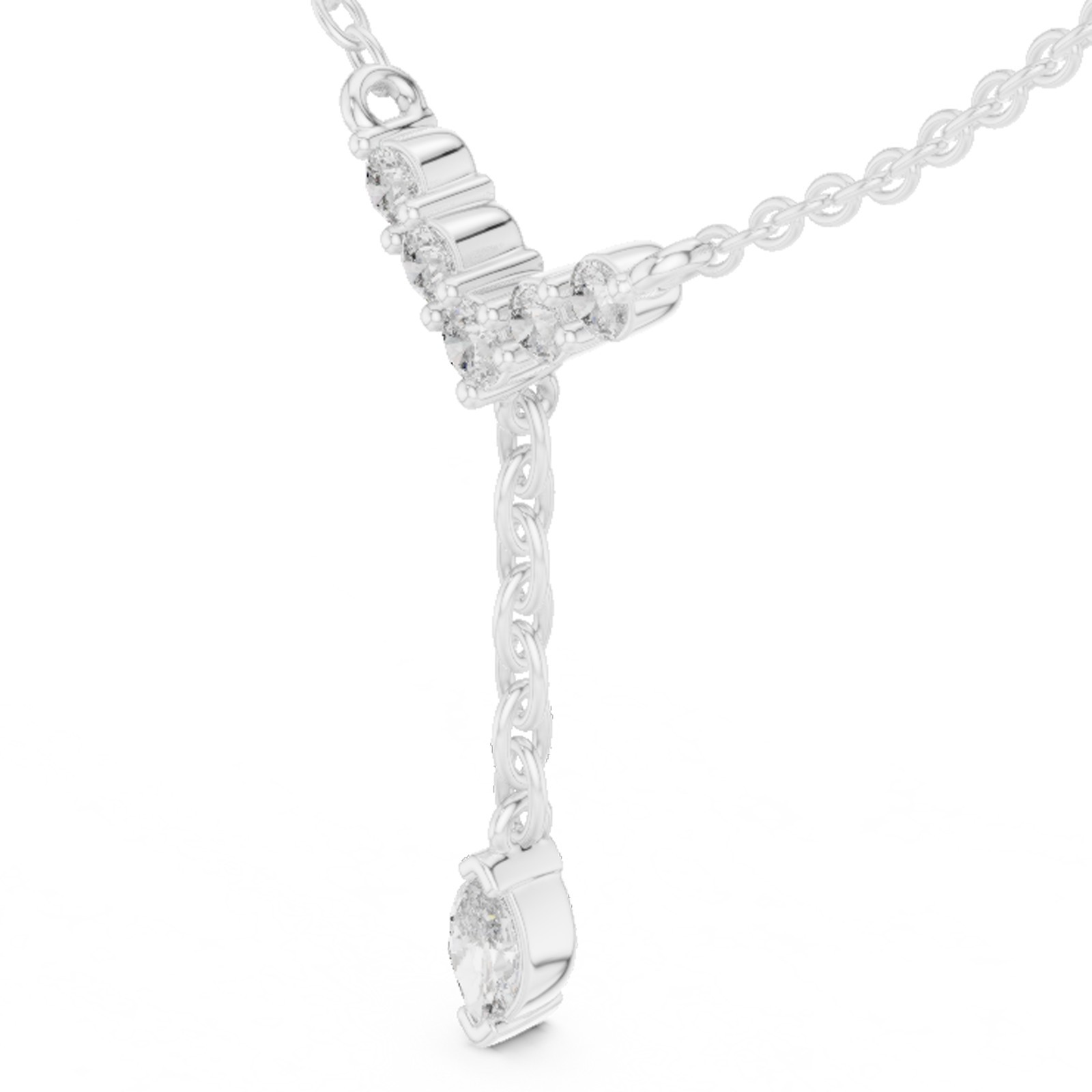 Natural Certified VVS1 D Diamond Women Luxury Designer Pendant 14k Gold Over