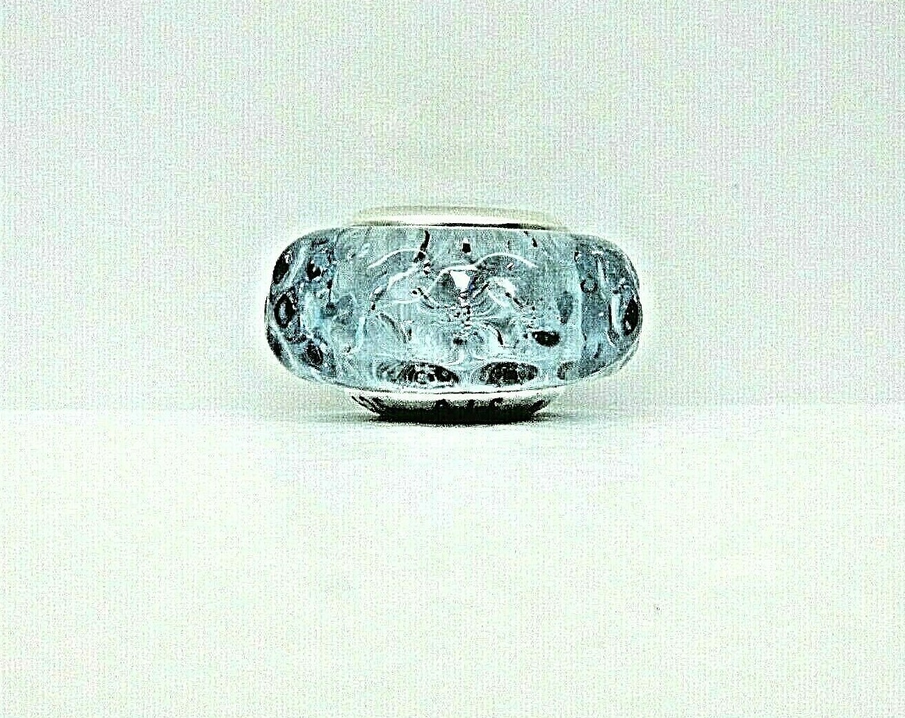 Authentic Pandora #798875C00 Wavy Lavender Murano Glass Charm