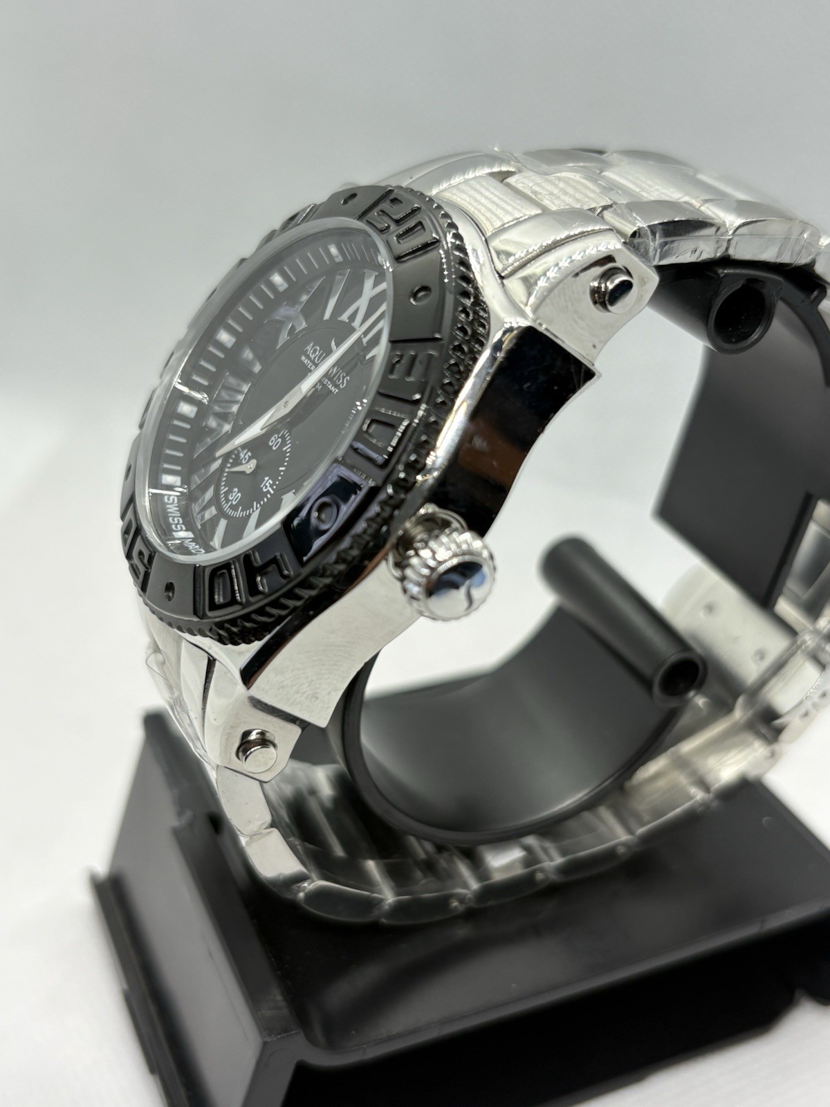 Aquaswiss Swissport SW1162G0067 Mens Watch Black Roman Numeral Dial Unworn