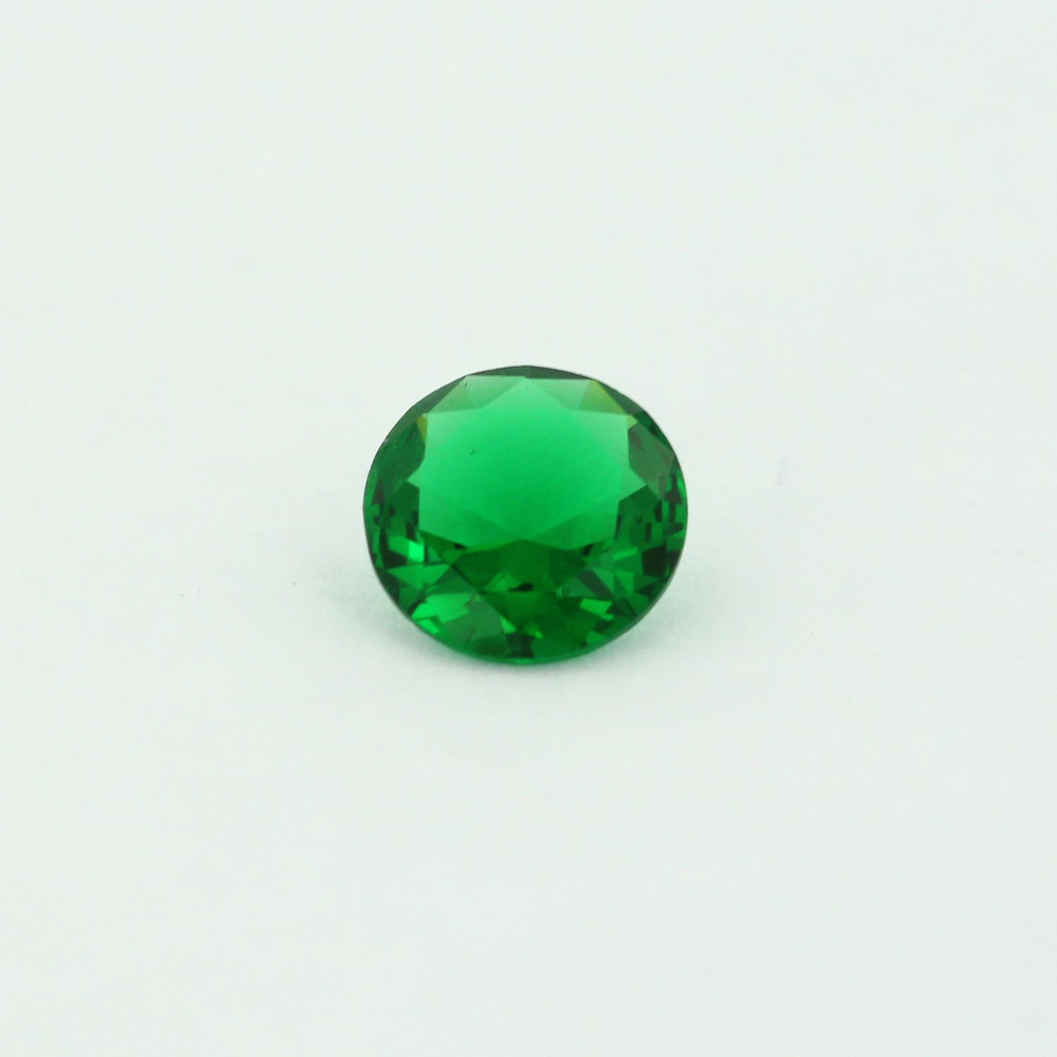 Loose Round Cut Emerald CZ Stone Single Green Cubic Zirconia May Birthstone
