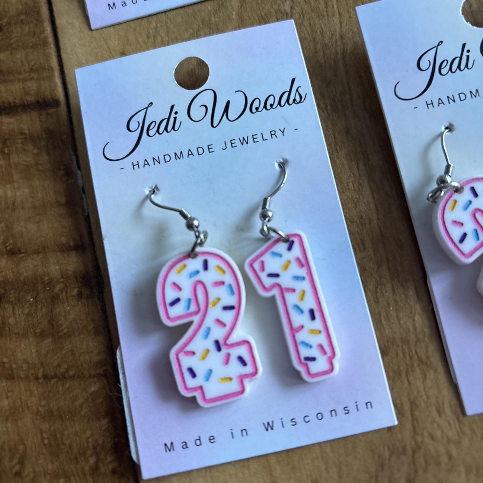 Brand New Set Of Handmade Birthday Dangly Earrings 18 Sets In Total