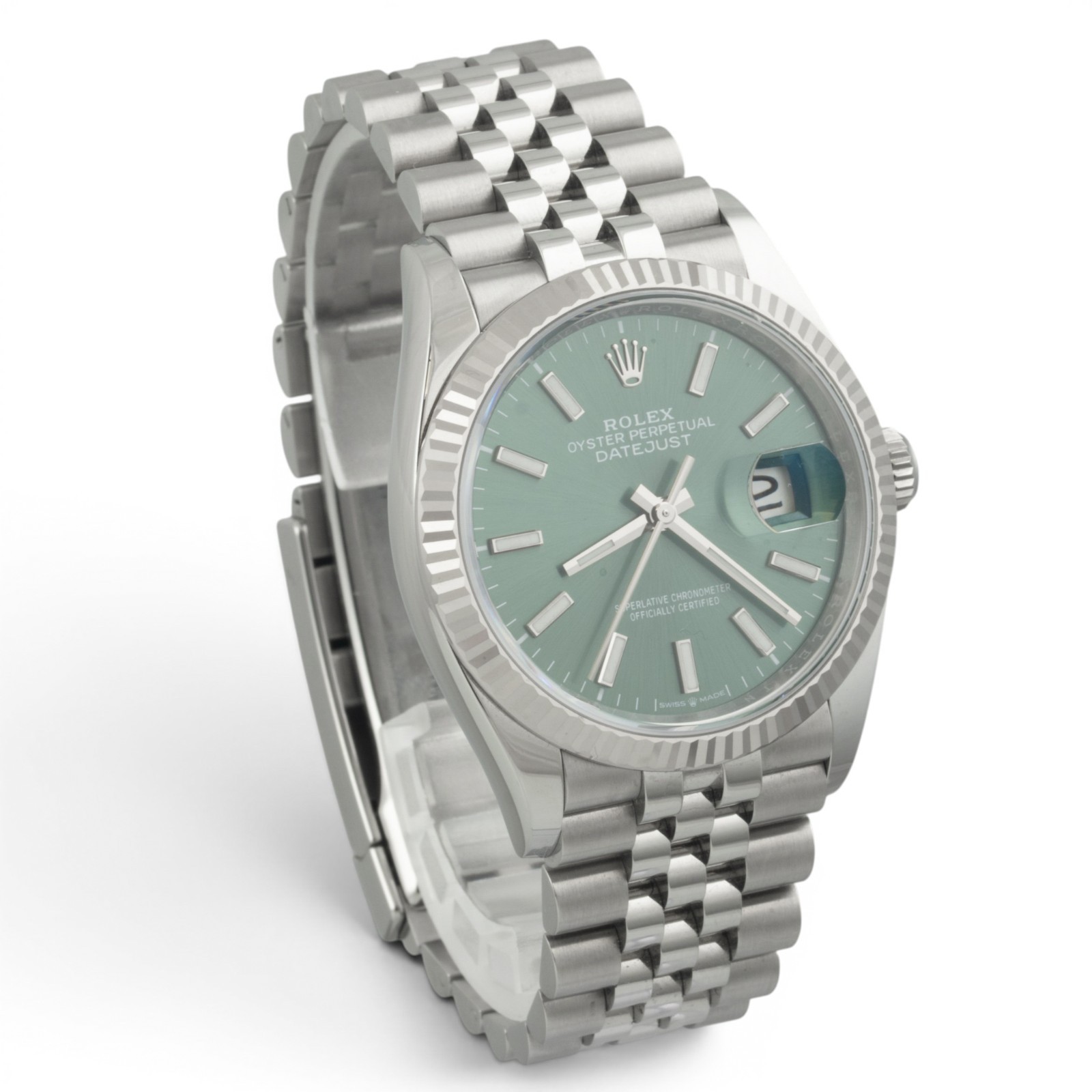 2026 Rolex DateJust 36mm MINT GREEN Stainless Steel JUBILEE 126234 BOX + PAPERS