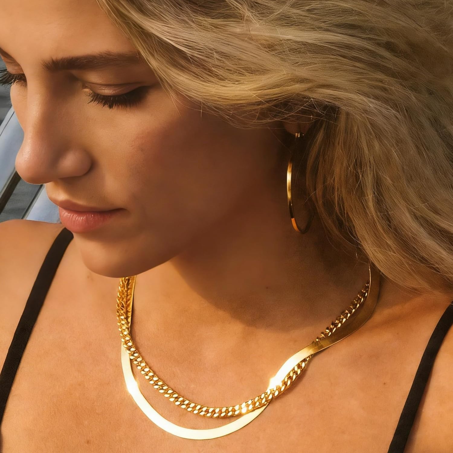 Simple Elegance: 5mm Gold Plated Choker Necklace for Women – Includes Gift Box