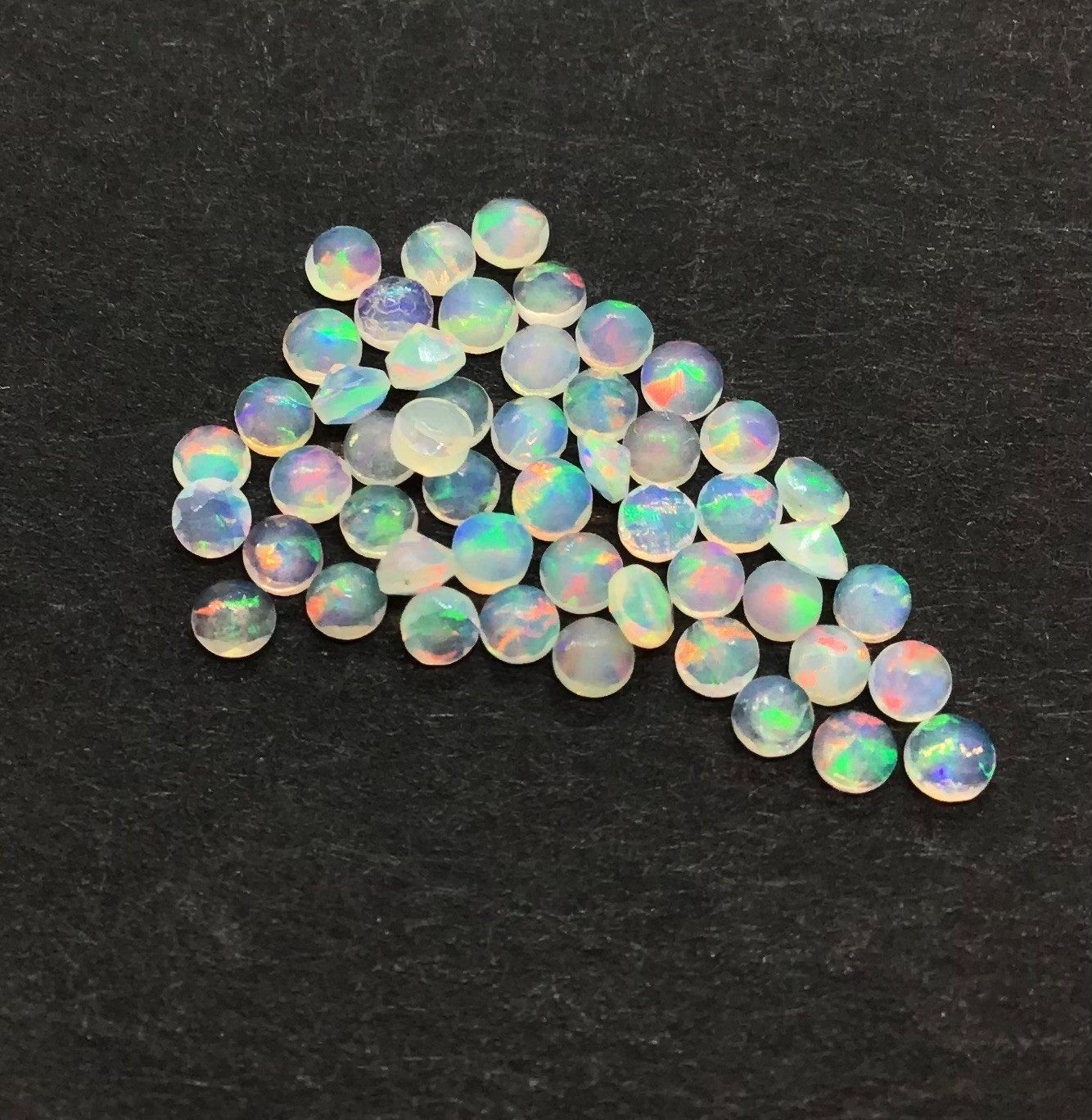 AAA Natural White Ethiopian Opal Round Cut Loose Gemstone For Making All Jewelry